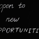 HR Skills - Open To New Opportunities Lettering Text on Black Background